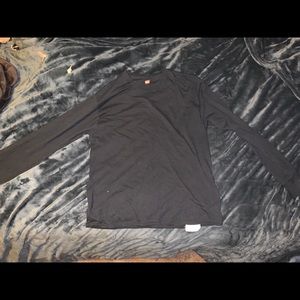 Hanes, Black, Long Sleeve shirt, Size M